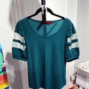 Scarlett Blue Puff Sleeve T-Shirt